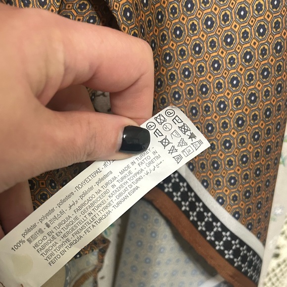 Zara Satin Effect Handkerchief Button Up Blouse Size XS - Picture 3 of 5